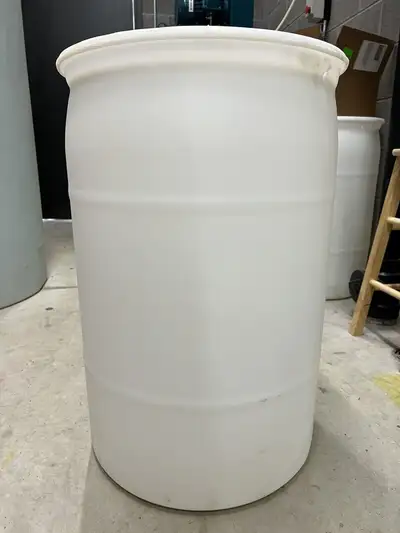 30 Gallon empty barrels Quantity varies. $8 barrel