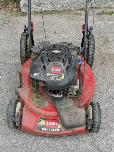 Selling Toro Gas mower. It's a self-propelled model but the self-propel does not work. Model: 6.75 1...