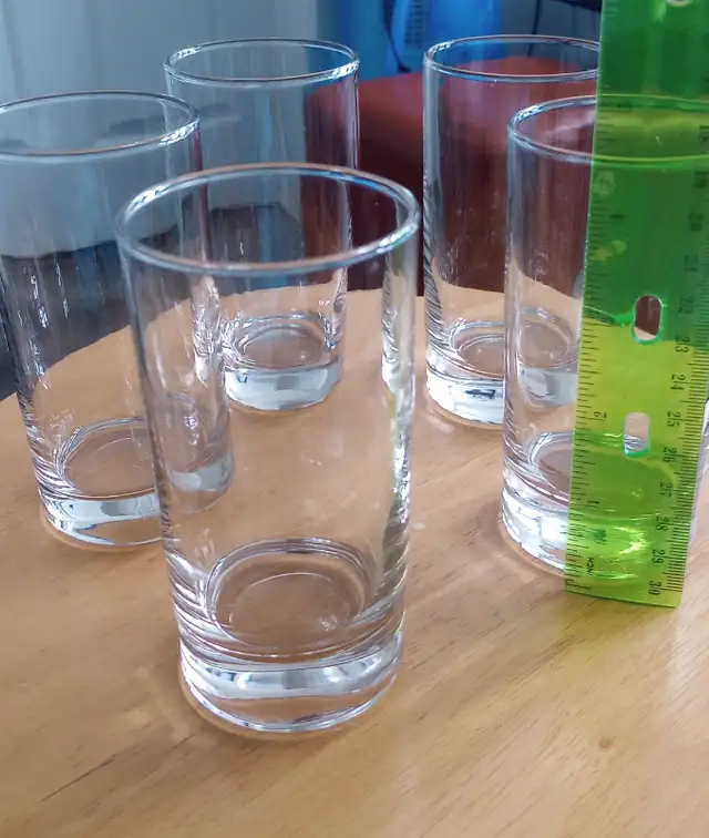 413 Five Clear Glasses No chips nor cracks $565565389929859120