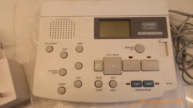 Casio 2-Line Answering Machine, Digital, Record conversations ** in General Electronics in Hamilton - Image 4