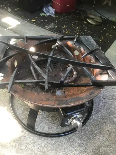 Outdoor Burner w cast Iron grill, View more