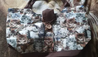 Adorable handmade cat bag, View more