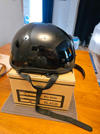 Helmet - shorty, with removable visor and neck cover