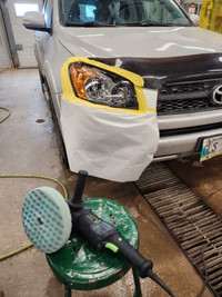 Headlight polishing for cars and trucks 