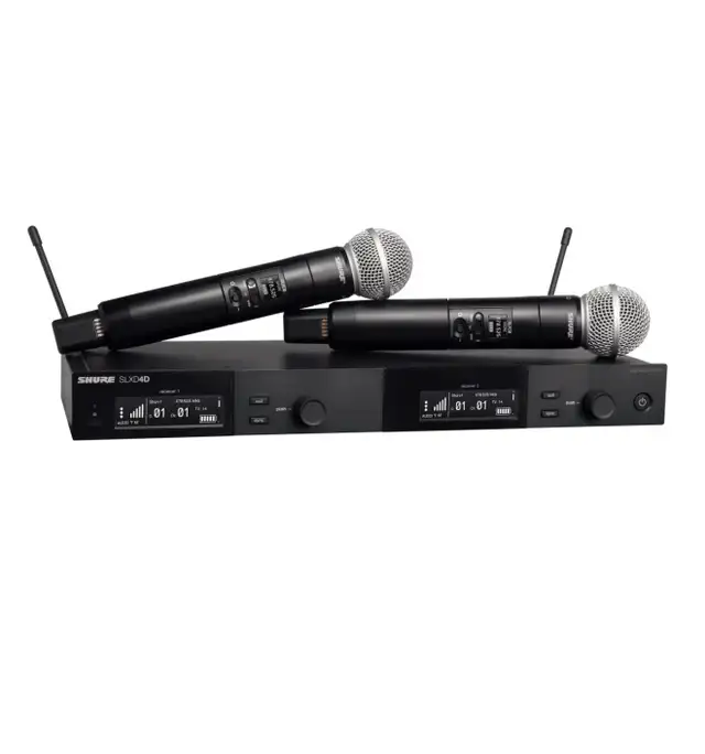 SHURE SLXD24D/SM58 DUAL WIRELESS HANDHELD SYSTEM in Pro Audio & Recording Equipment in Mississauga / Peel Region - Image 3