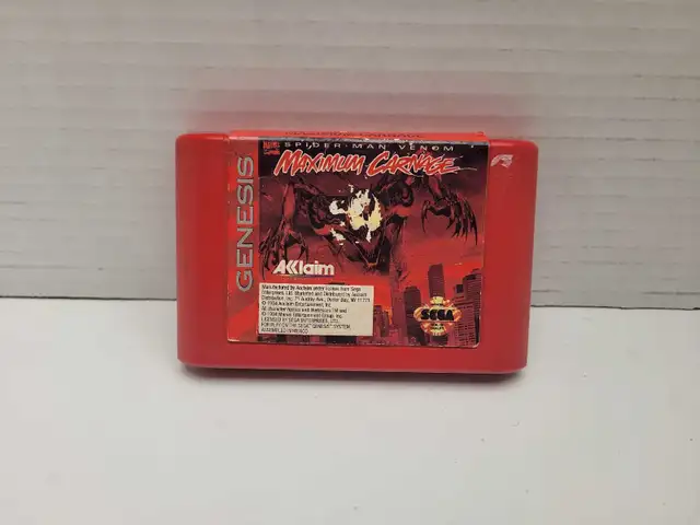 Sega Genesis Spider-man Venom Maximum Carnage 