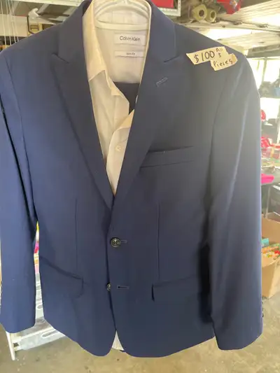 Calvin Klein size 14 jacket, size 12 pants. Size 14 dress shirt. Great for a wedding or grad. Worn o...