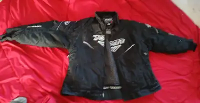 Barely used womens snowmoble jacket and pants. Jacket liner is removable. FXR FAST system (floation...