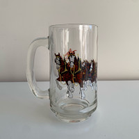 VTG Budweiser Champion Clydesdales Glass Mug