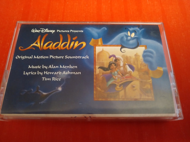 Walt Disney Aladdin soundtrack cassette tape like new tested in CDs, DVDs & Blu-ray in Kitchener / Waterloo