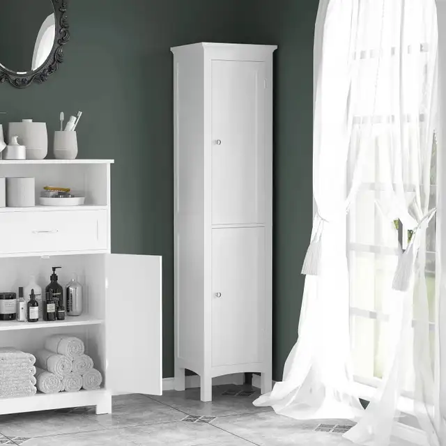 15" x 13" x 63" Tall Bathroom Cabinet, Freestanding Storage Orga in Storage & Organization in Markham / York Region - Image 2