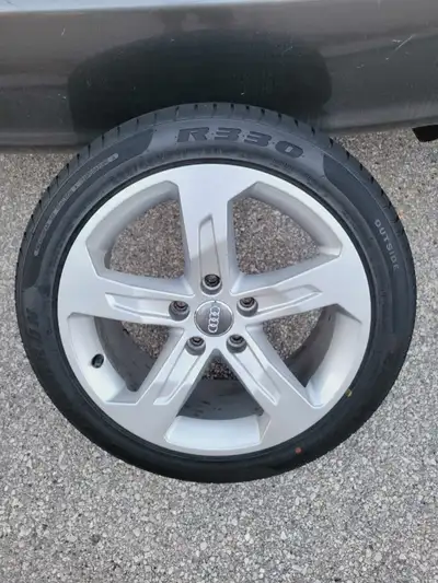 Set of 4 Audi OEM 5x112 wheels and Summer tires 225-45-17 2 years ago Excellent condition no curb ra...