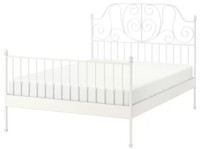 Queen bed frame - white - IKEA Leirvik - 150$
