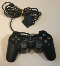 Sony PlayStation 2 PS2 Black Wired Analog Controller SCPH-10010