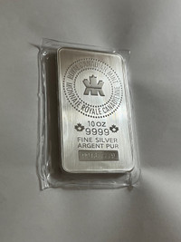 Silver Bars 10oz Royal Canadian Mint / Lingots en argent 10oz