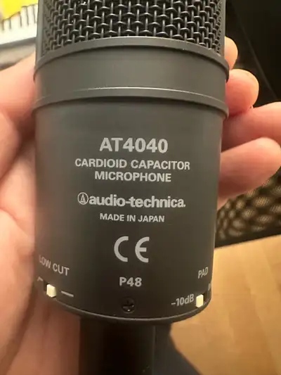 Audio Technica 4040 cardoid condenser studio microphone, View more
