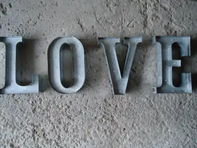It's so true that all you need is love and this charming rustic Metal Love Sign is a wonderful way t...