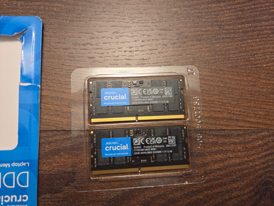 Product: Crucial 64GB DDR5 RAM, 5600MHz Laptop Memory Kit, SODIMM 262-Pin, CT2K32G56C46S5 This 2x32G...