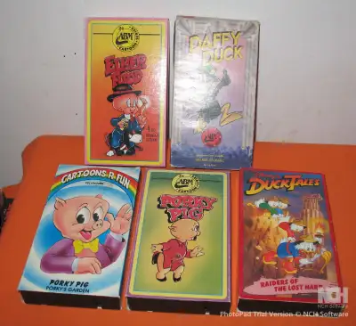 VHS Five TV Character Cartoons -Donald Duck - Elmer Fudd -D Duck, View more