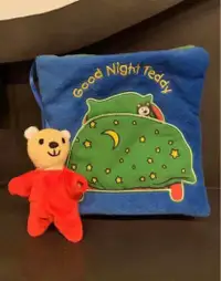 Goodnight teddy cloth baby book 