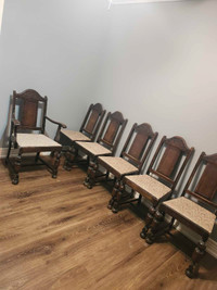 6 antique dining chairs