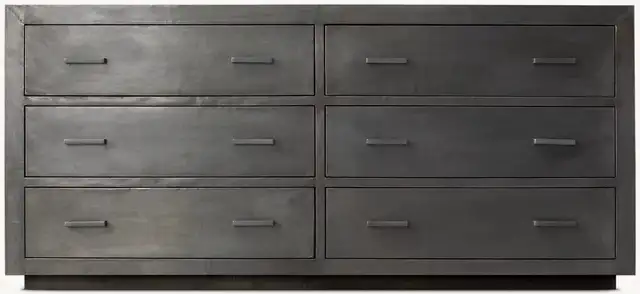 Restoration Hardware La Salle Metal Wrapped Dresser and Two Nigh in Dressers & Wardrobes in Oakville / Halton Region - Image 2