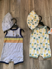 0-6  months baby boy spring summer outfits new 