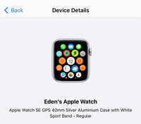 Apple watch SE GPS 40mm Silver Aluminum Case