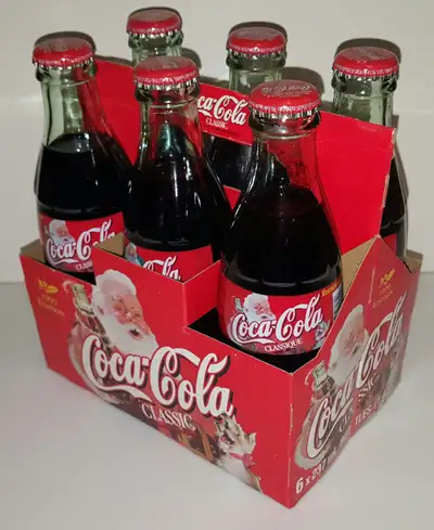 1999 Santa Christmas Coke Bottle 6-Pack with Matching Case, View more