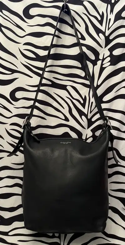 Vintage black leather Coach Legacy shoulder bag, View more