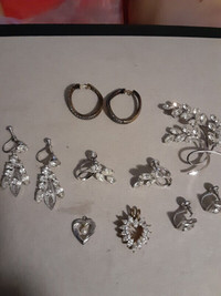 SILVER EARRINGS,CHARMS, BROACH,PIN,RING $25 EACH