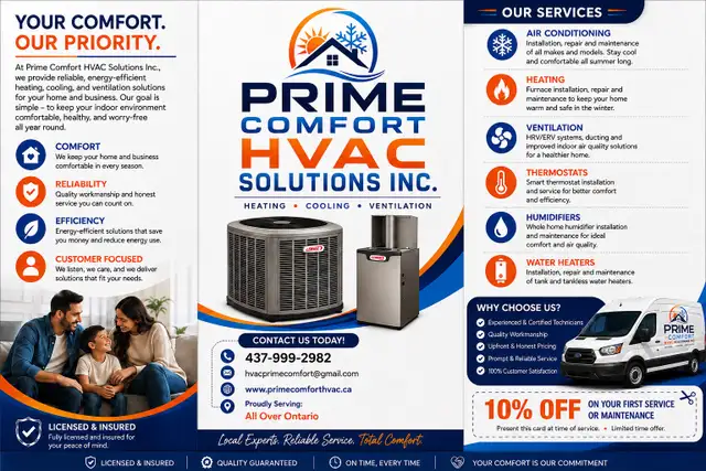 Affordable HVAC services ,repair and installation