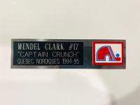 Wendel Clark Quebec Nordiques Nameplate