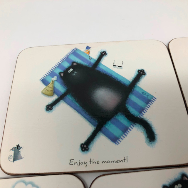 Portmeirion Rob Scotton “Splat the Cat” Coasters Set of 5 in Arts & Collectibles in Kitchener / Waterloo - Image 2