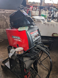 Lincoln 140mp multi process welder kit with cart, helmet, etc