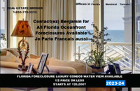 Contact(ez) Benjamin for Good Oceanfront Foreclosures Available