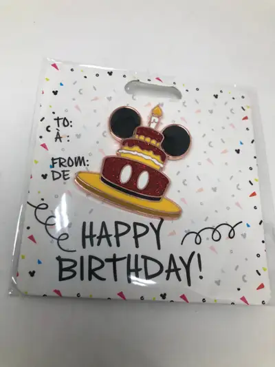 AUTHENTIC DISNEY MICKEY MOUSE BIRTHDAY PIN BRAND NEW, View more