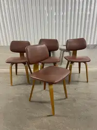 MCM Thonet Leather Dining Chairs 