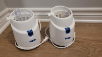 PAIR of BOTTLE WARMERS - Auto-Shut-Off, Baby Food Jar Adapters
