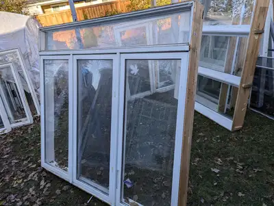 Big window for sale. 71 x 66 in good shape. No damage. There is a top section. Three sections and fr...