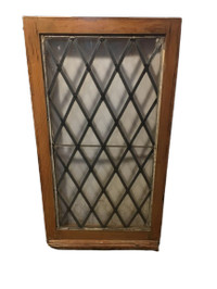 Antique Glass Window in Pine Frame