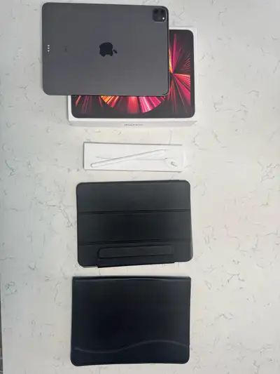 iPad Pro 11” M1 128gb (98% Battery Health) + Pencil & Cases, View more