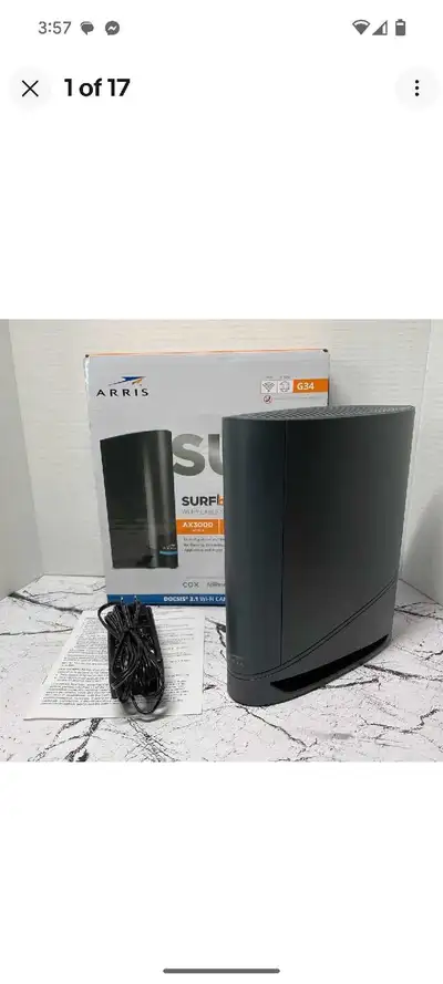 (BRAND NEW) WIFI CABLE MODEM - ARRIS SURFBOARD, View more