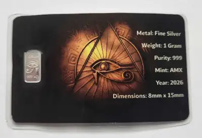 1 Gram Fine Silver Bar AMX Mint 2026, View more