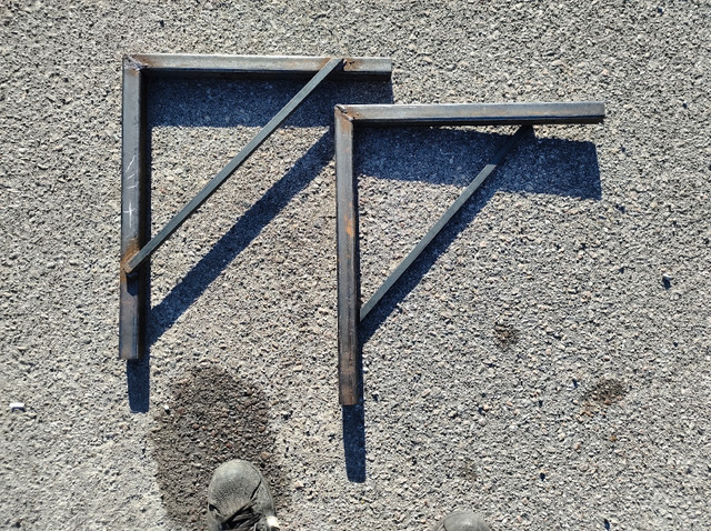2 Heavy Steel L / Shelf Brackets / Central Air Conditioner Mount in Other in Kawartha Lakes