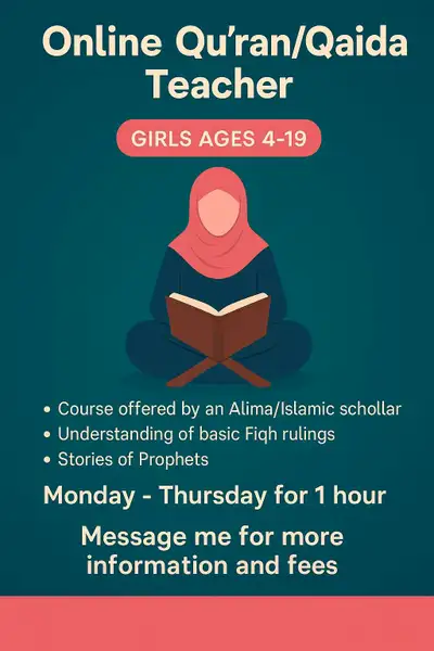 Online Quran and Qaida Teacher, View more