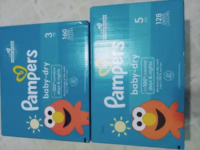 Pampers 3, 5 big boxes