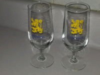 Lowenbrau Munchen stemmed beer glasses 