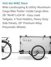 Wike cargo landscaping bike trailer 