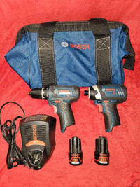 NEW Bosch 3/8" Drill/Driver & 1/4" Impact Driver Set 12v